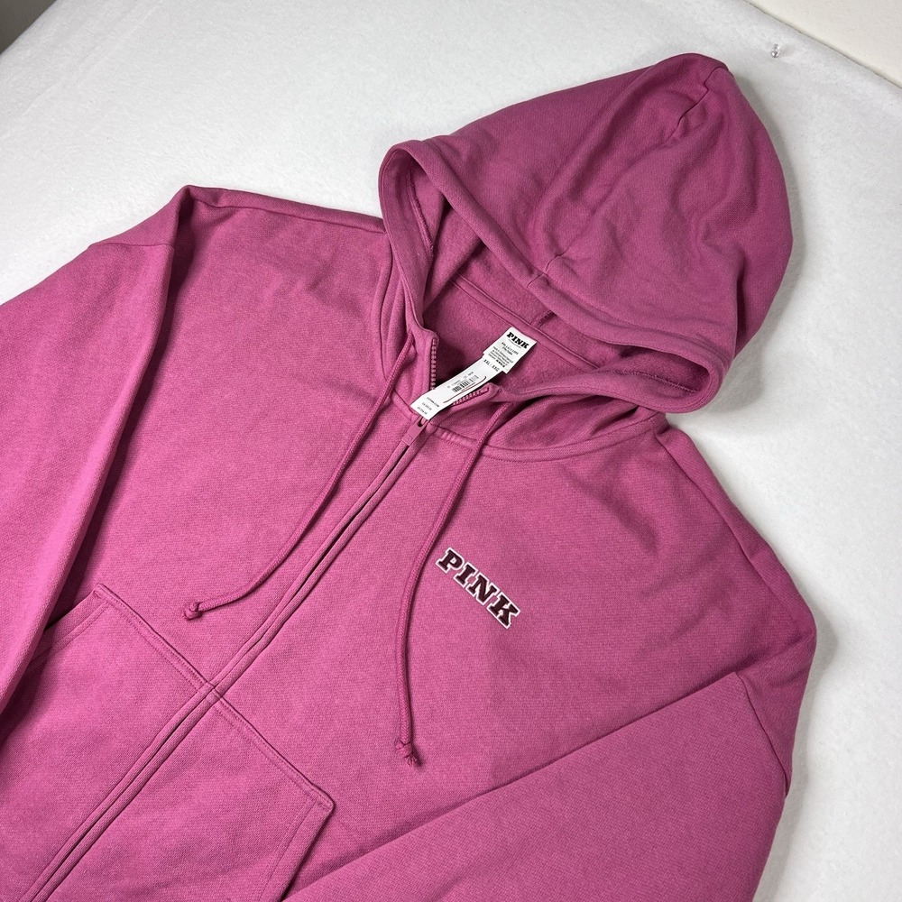 Victoria's Secret PINK Zip Up Hoodie NWT P Logo Size XXL - Picture 4 of 10